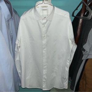 Suitsupply White Slim Dress Shirt 16.5